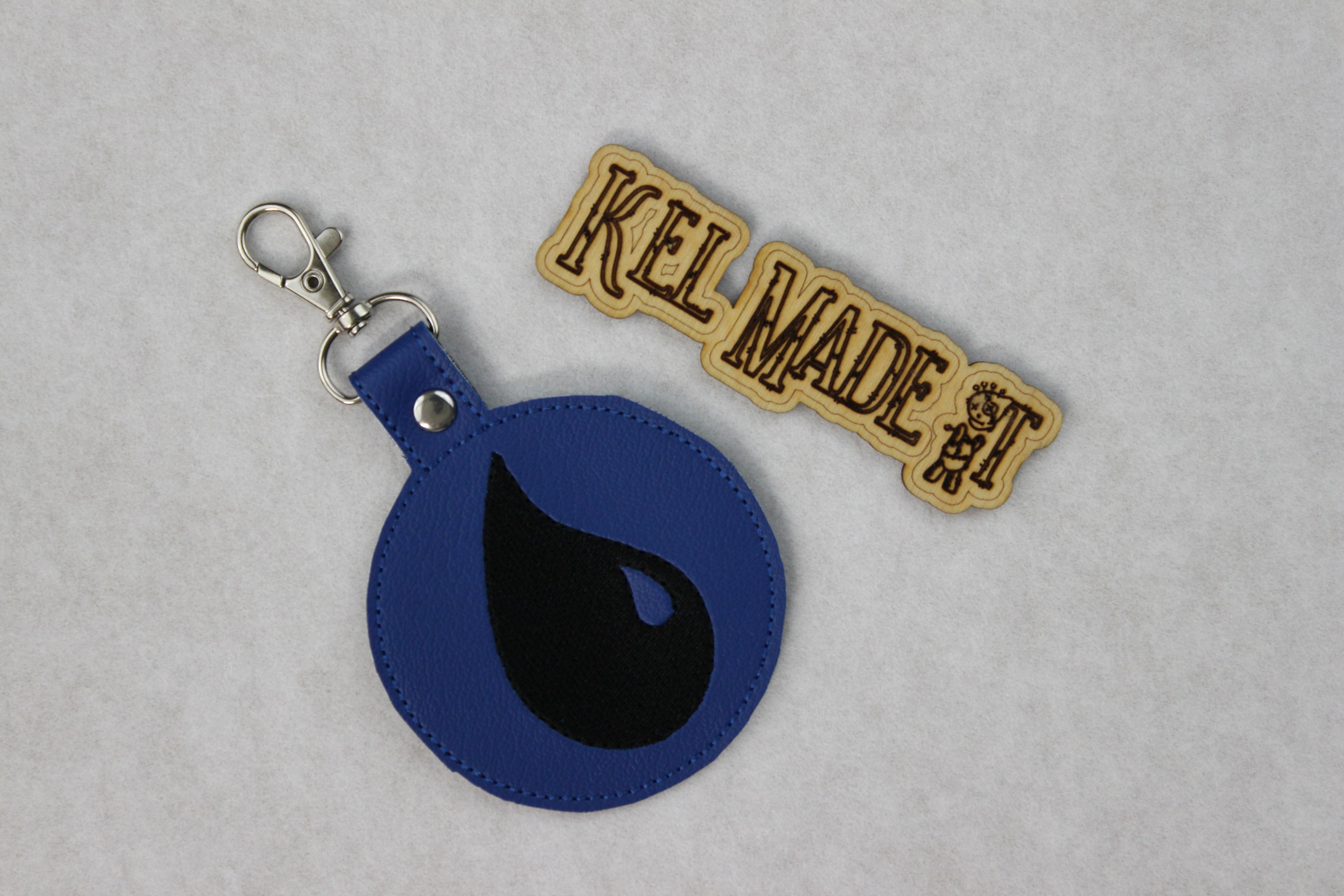 MTG Blue Mana Keychain