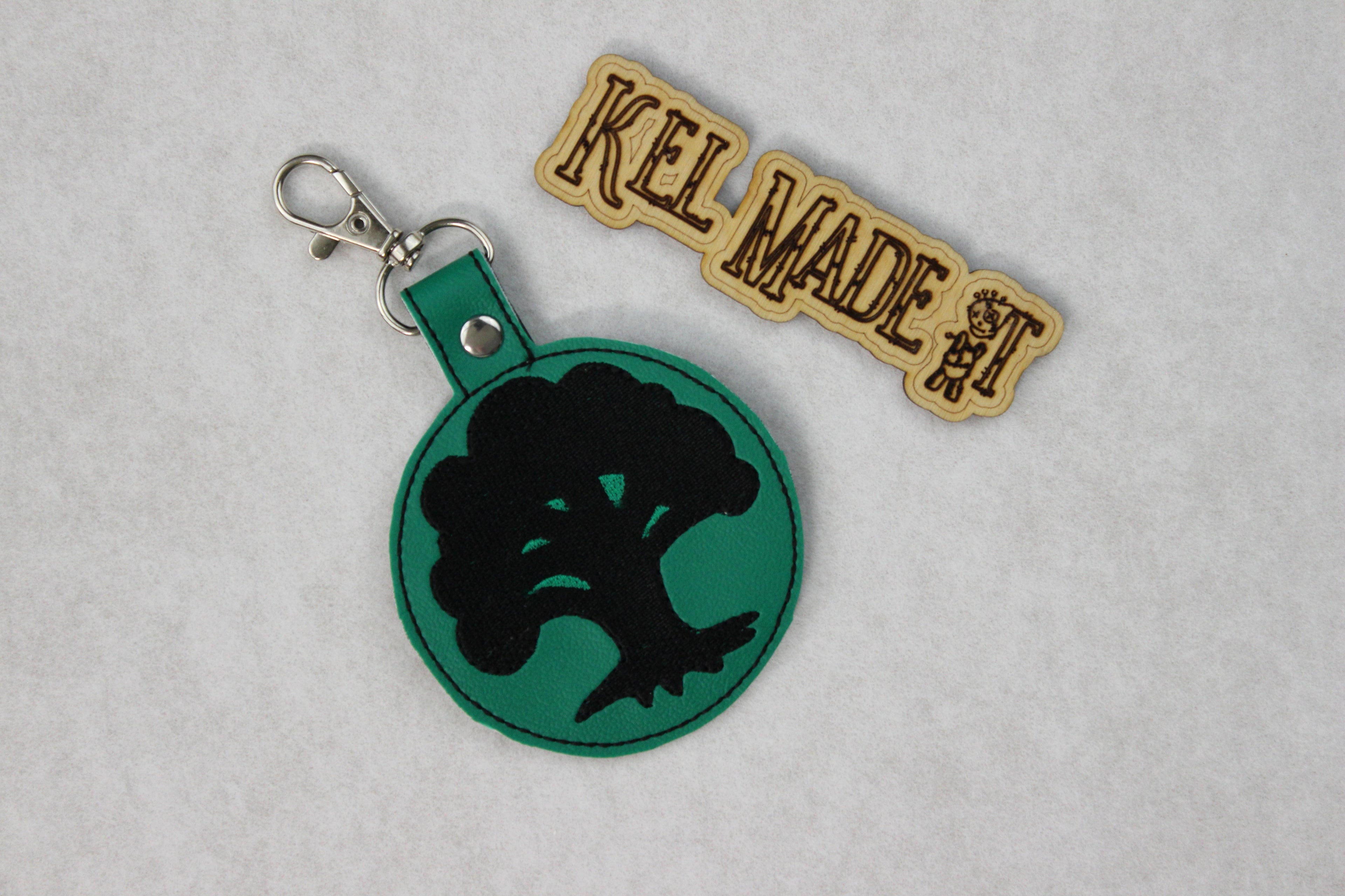 MTG Green Mana Keychain