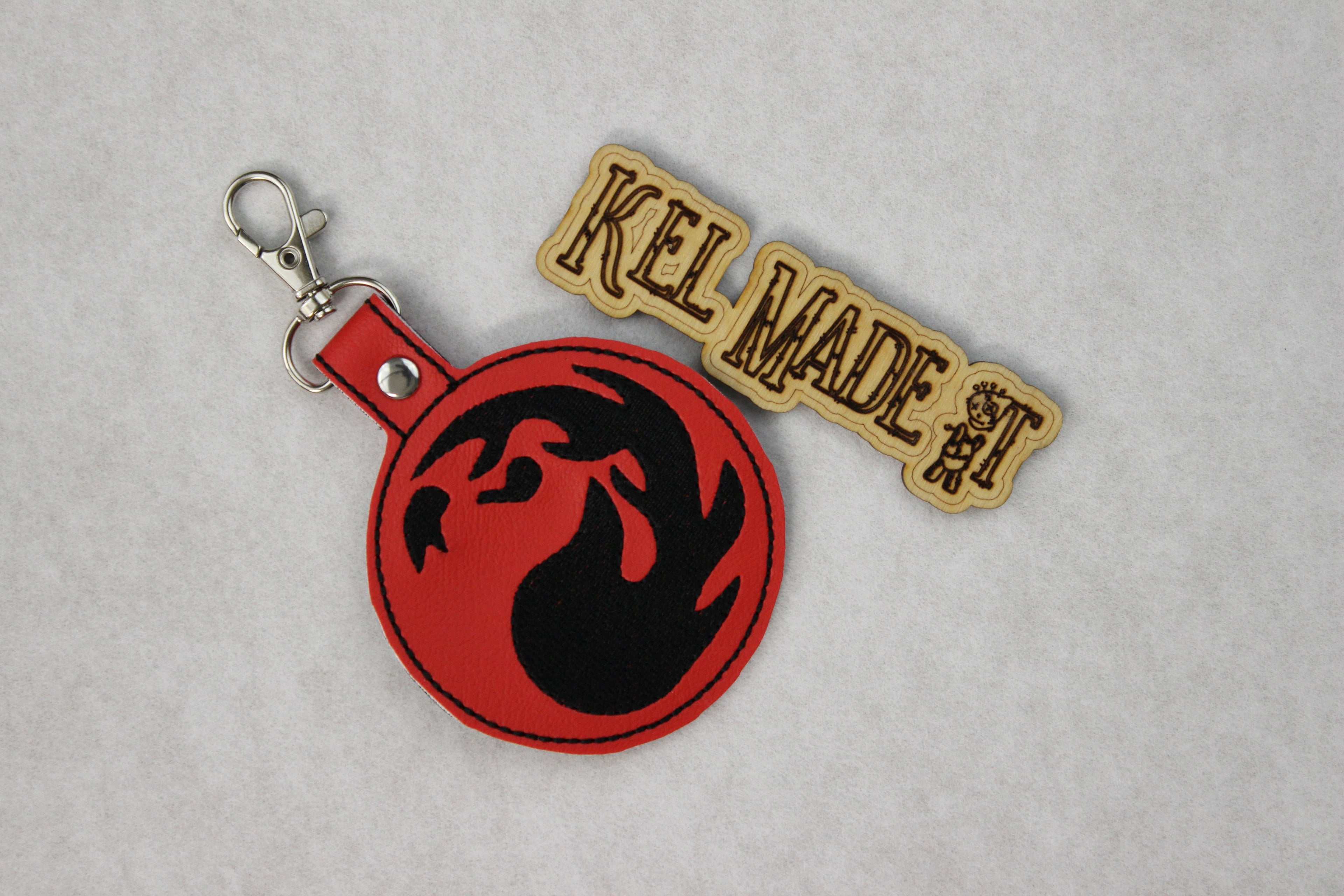 MTG Red Mana Keychain