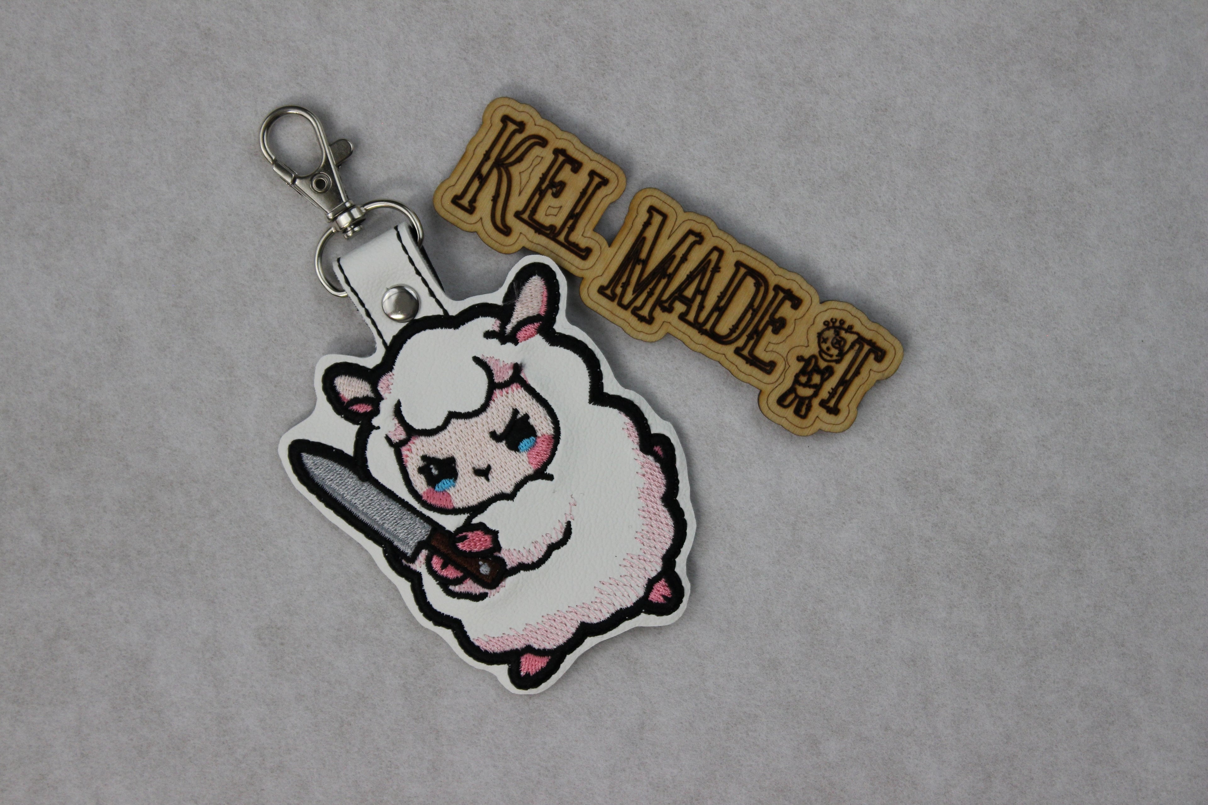 Stabby Sheep Keychain