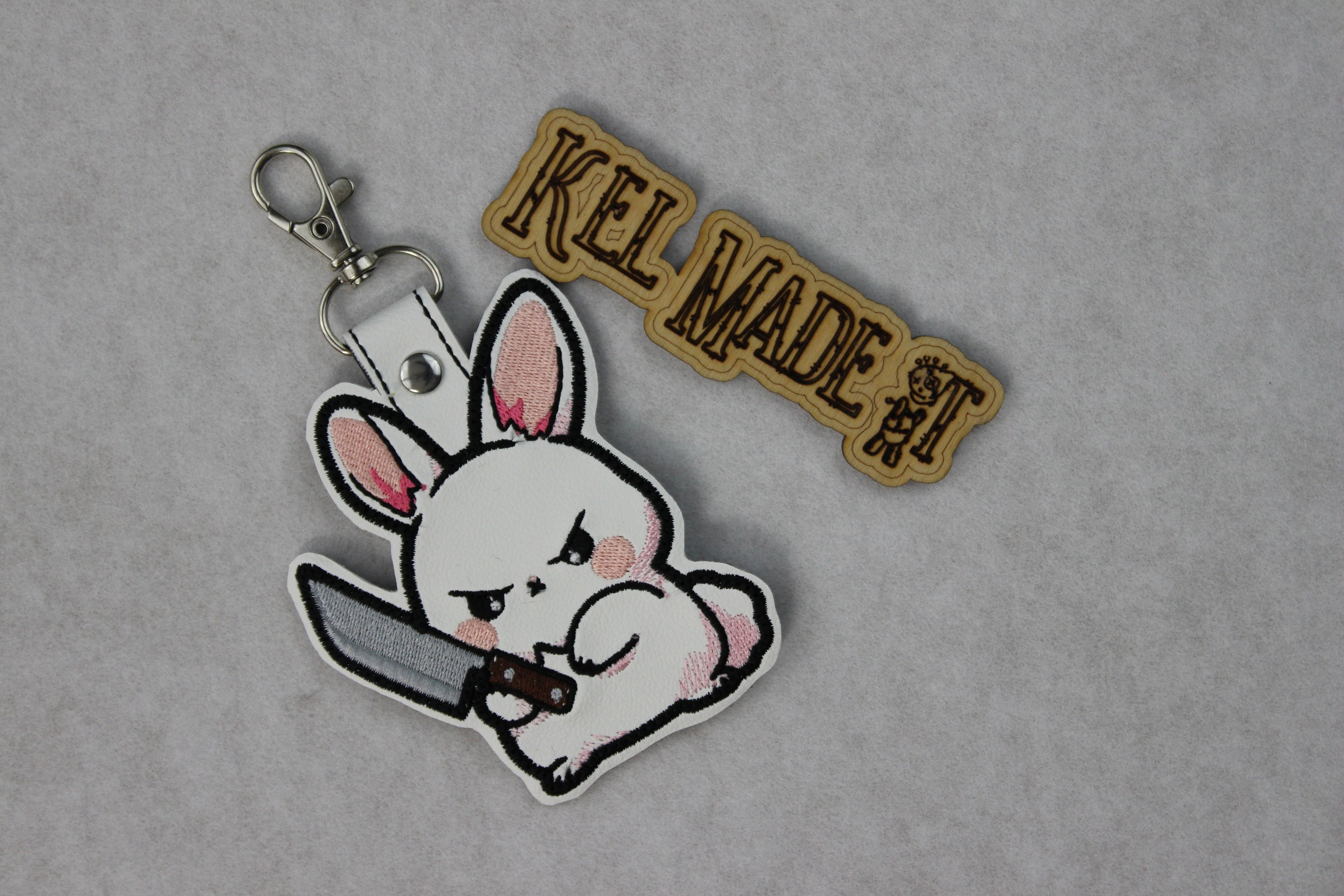 Stabby Rabbit Keychain